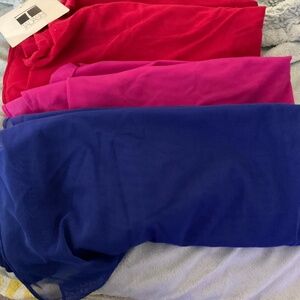 Tadashi scarfs red,blue,pink